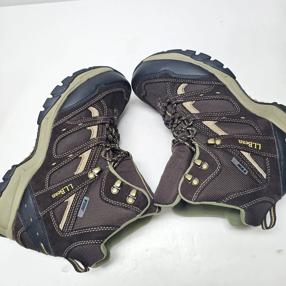 Men's LL Bean Tek 2.5 Waterproof Hiking Boots Brown suede 258495 Size 10M